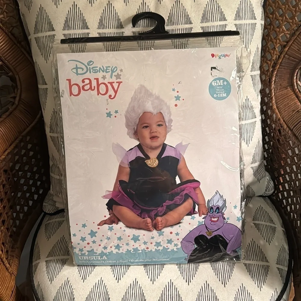 Disney Baby 6M+ Ursula Little Mermaid Halloween Costume Dress Belt & Headpiece